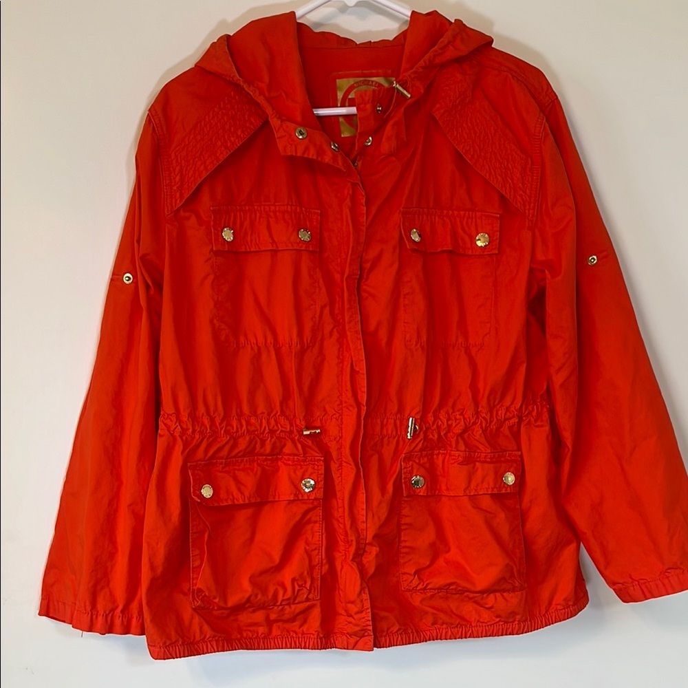 Michael Kors Vibrant Orange Hooded Jacket